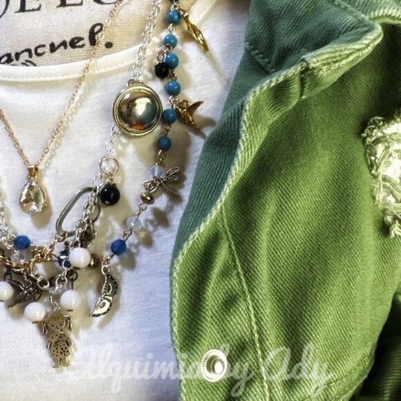 Layered charms maximalist necklace - Picture 6 of 7